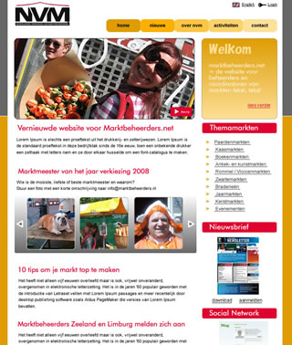 voorbeeldscherm website redesign NVM